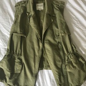 Military style olive green jacket